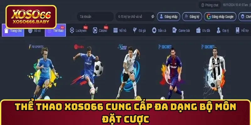 Thể thao XOSO66 cung cấp đa dạng bộ môn đặt cược hấp dẫn